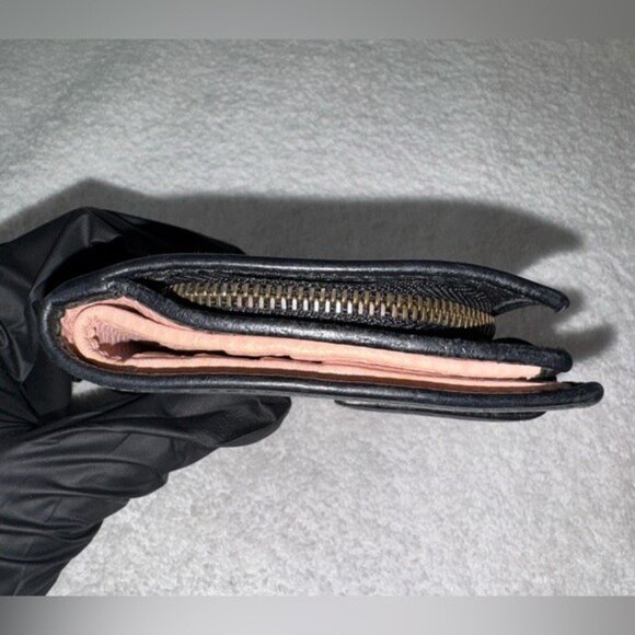 GUCCI MARMONT Bow GG Black Leather BI-FOLD WALLET - Picture 8 of 15